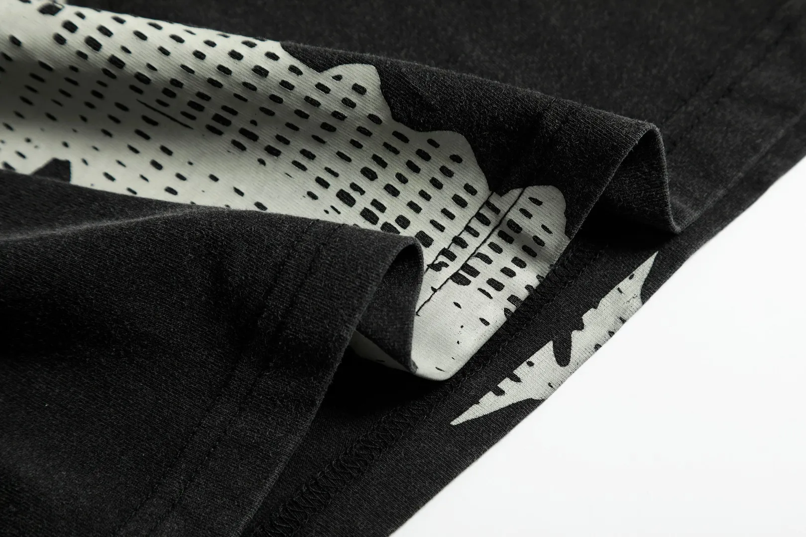 Saint washed vintage skeleton short-sleeved T-shirt Color: washed black Wholesale price: 118 Size: M L XL XXL Style number: 2148